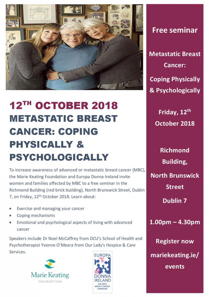 METASTATIC BREAST CANCER SEMINAR DUBLIN